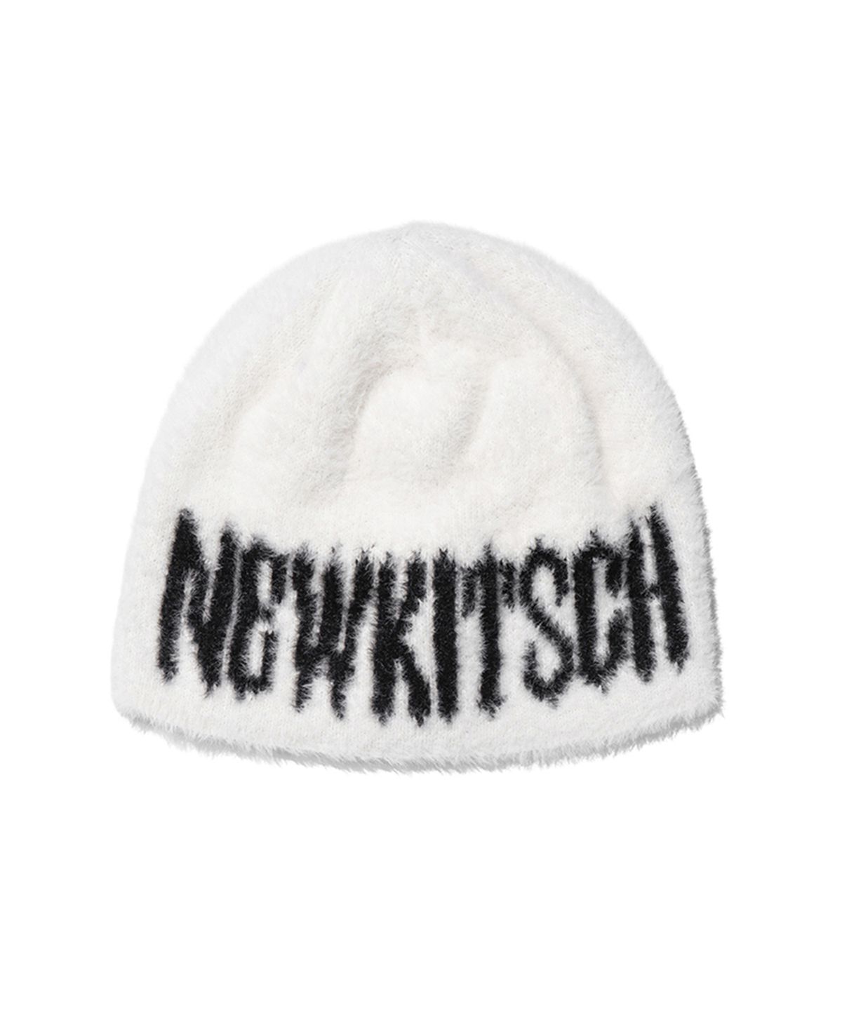뉴키치(NEWKITSCH) NEWKITSTCH JACQUARD FUR BEANIE (WHITE)