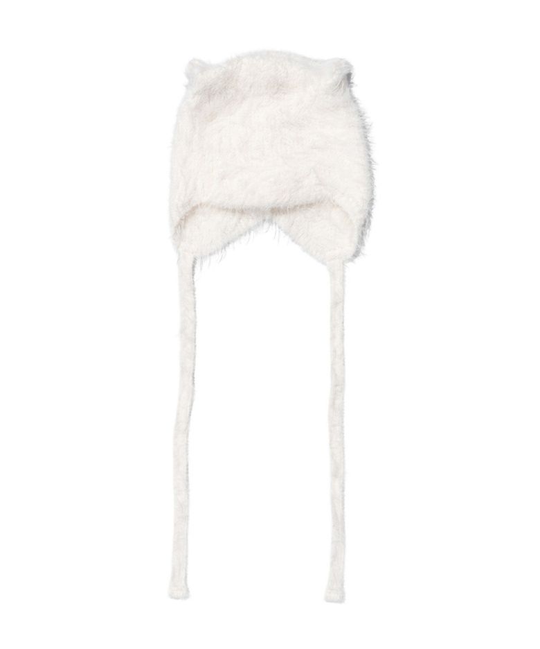 CAT EARS KNIT BEANIE (IVORY)