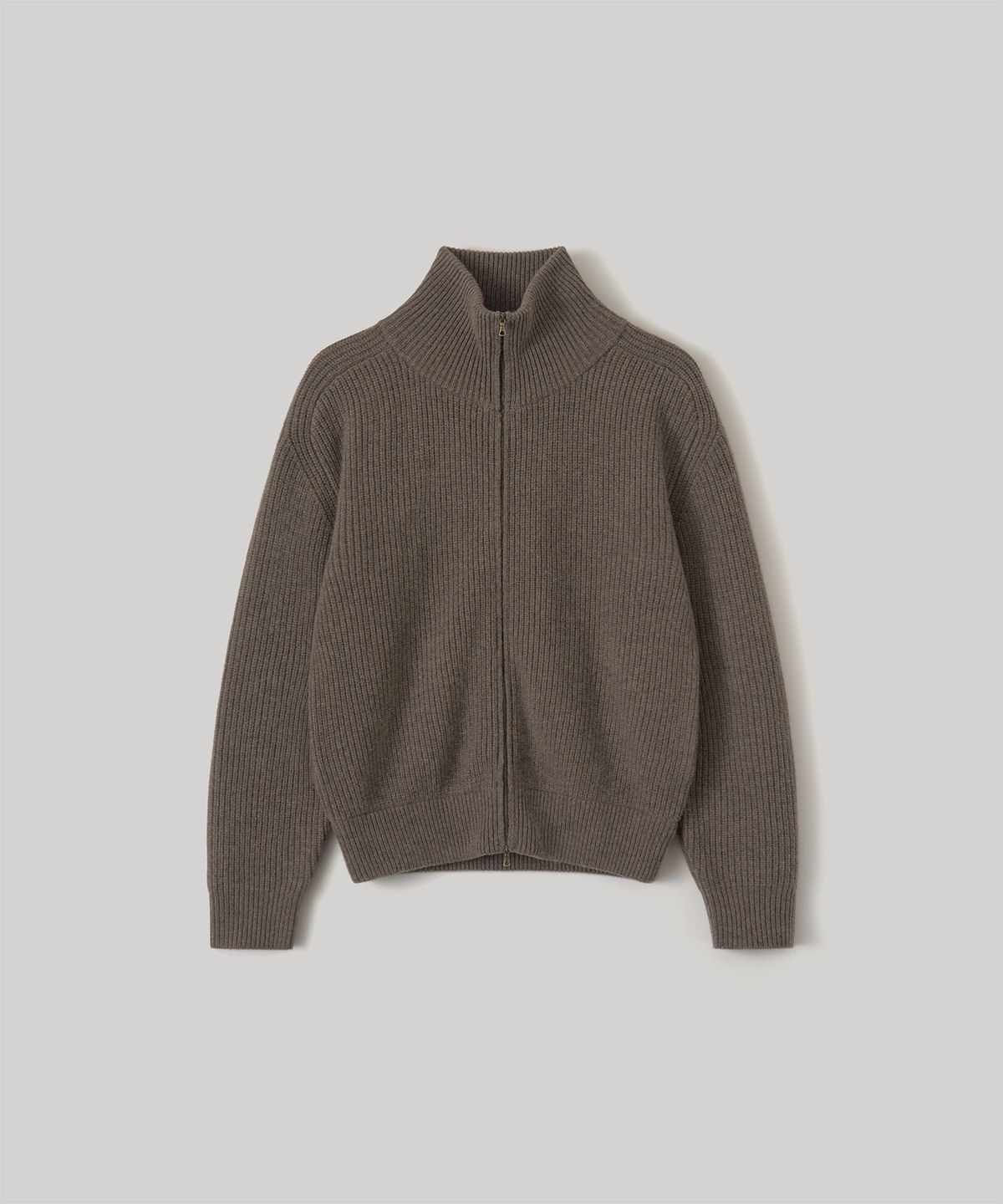 어나더 오피스(ANOTHER OFFICE) Driving Knit Blouson (Wenge Wood)