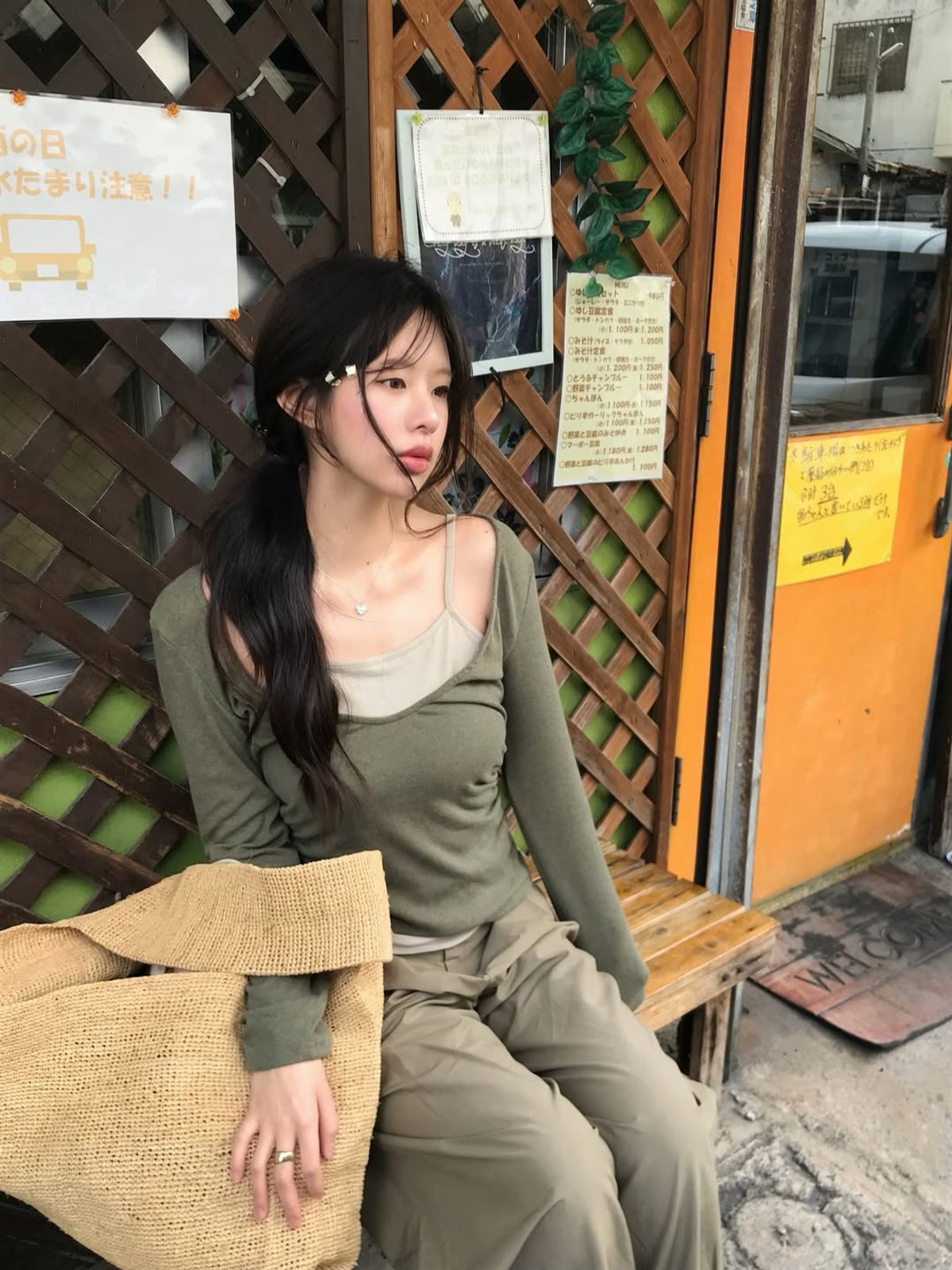 오운서(OWNSER) 올드 메모리 레이어드 언발란스 롱슬리브 (일체형_7 Colors)