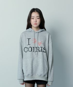 슬루 빈티지 체크 로고 후드 티 남녀공용 (2컬러)