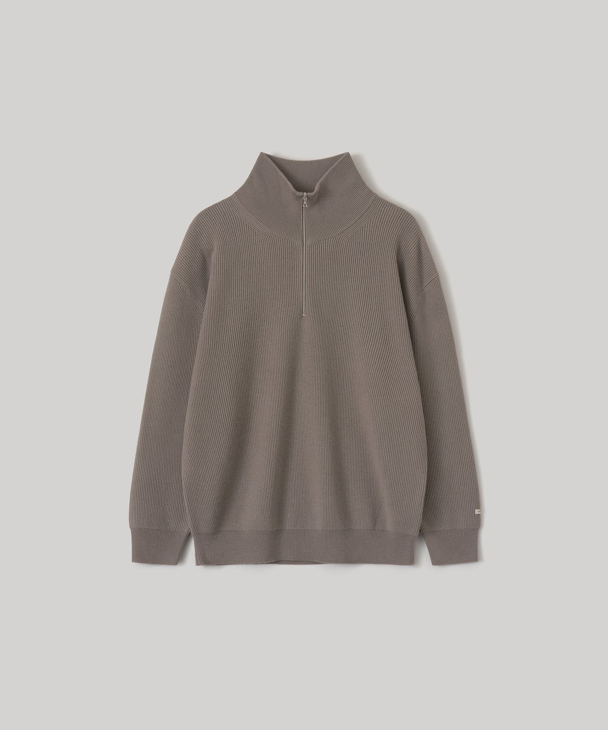 어나더 오피스(ANOTHER OFFICE) Volume Half Zip-up Knit (Taupe)