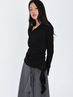 원 드레이프 셔링 롱슬리브 (3 Colors)