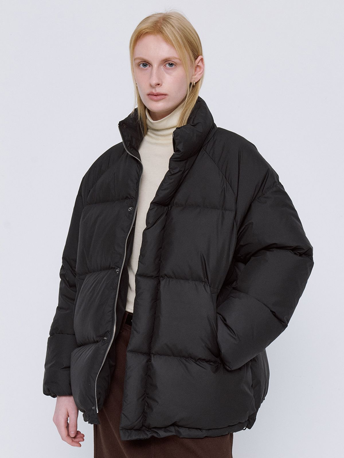 르세지엠(LESEIZEME) Basic Duck Down Half Padding - Black