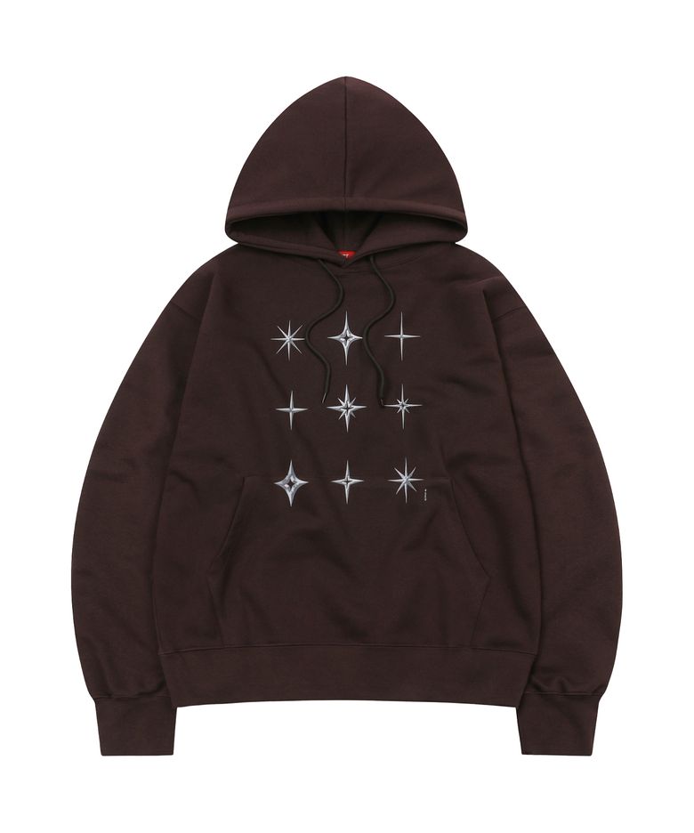 Chrome Star Hoodie Brown