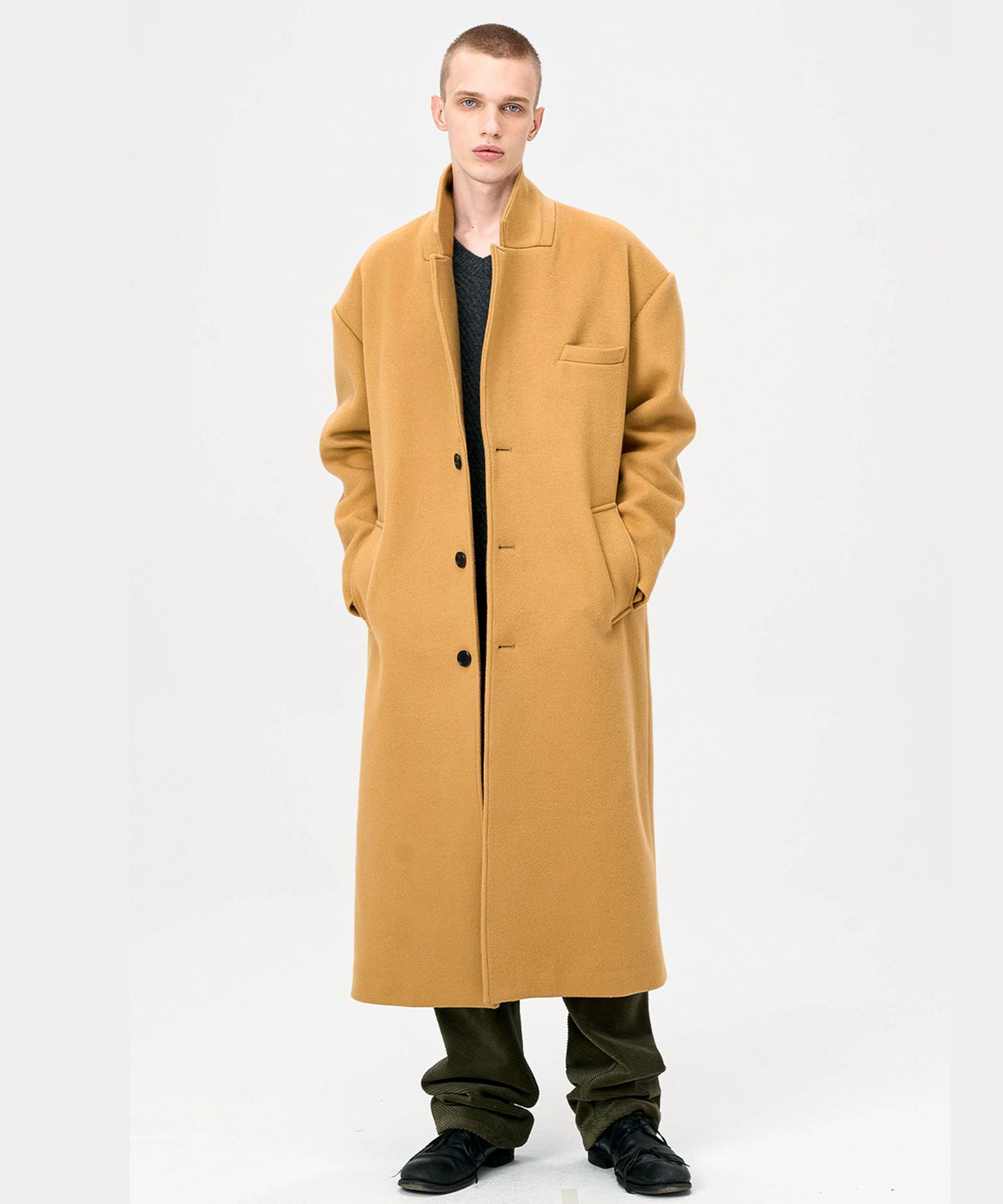 애니타임로릭(ANYTIME LOREAK) MOSS OVERFIT SINGLE COAT - BEIGE