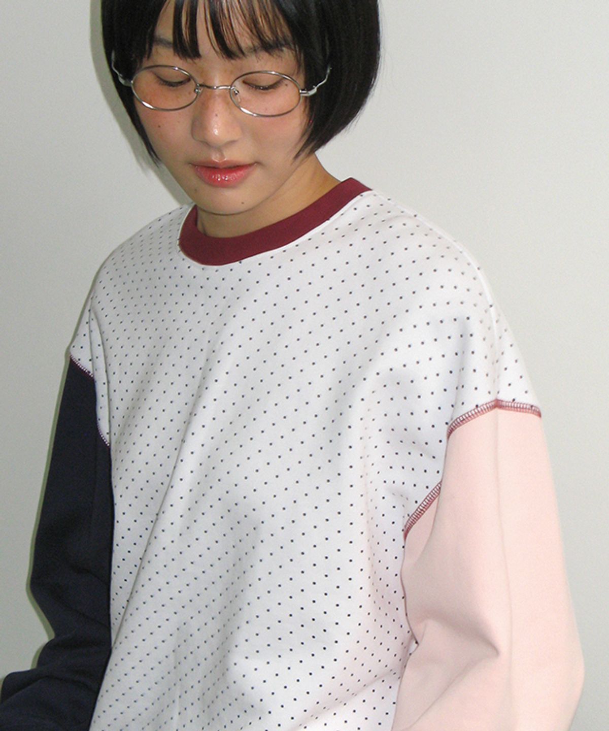 론론(RONRON) MULTI COLOR SWEATSHIRT WHITE DOT