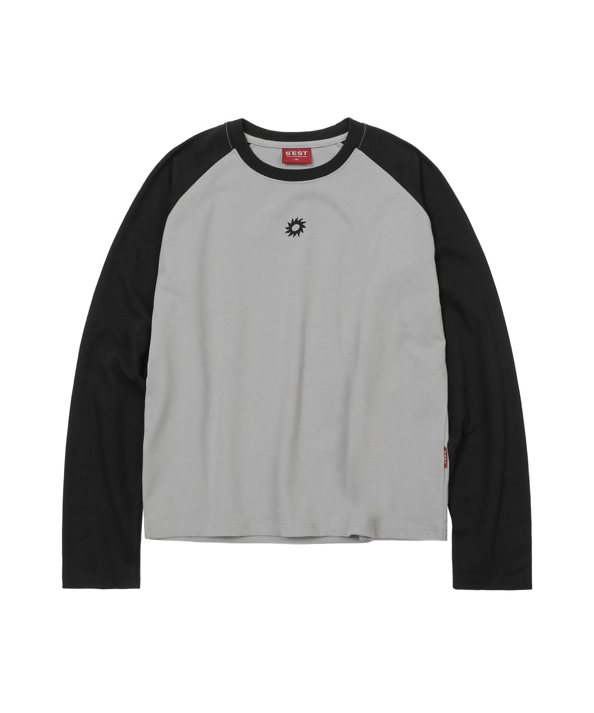 에스이에스티(S'EST) Contrast Raglan Long Sleeve Black