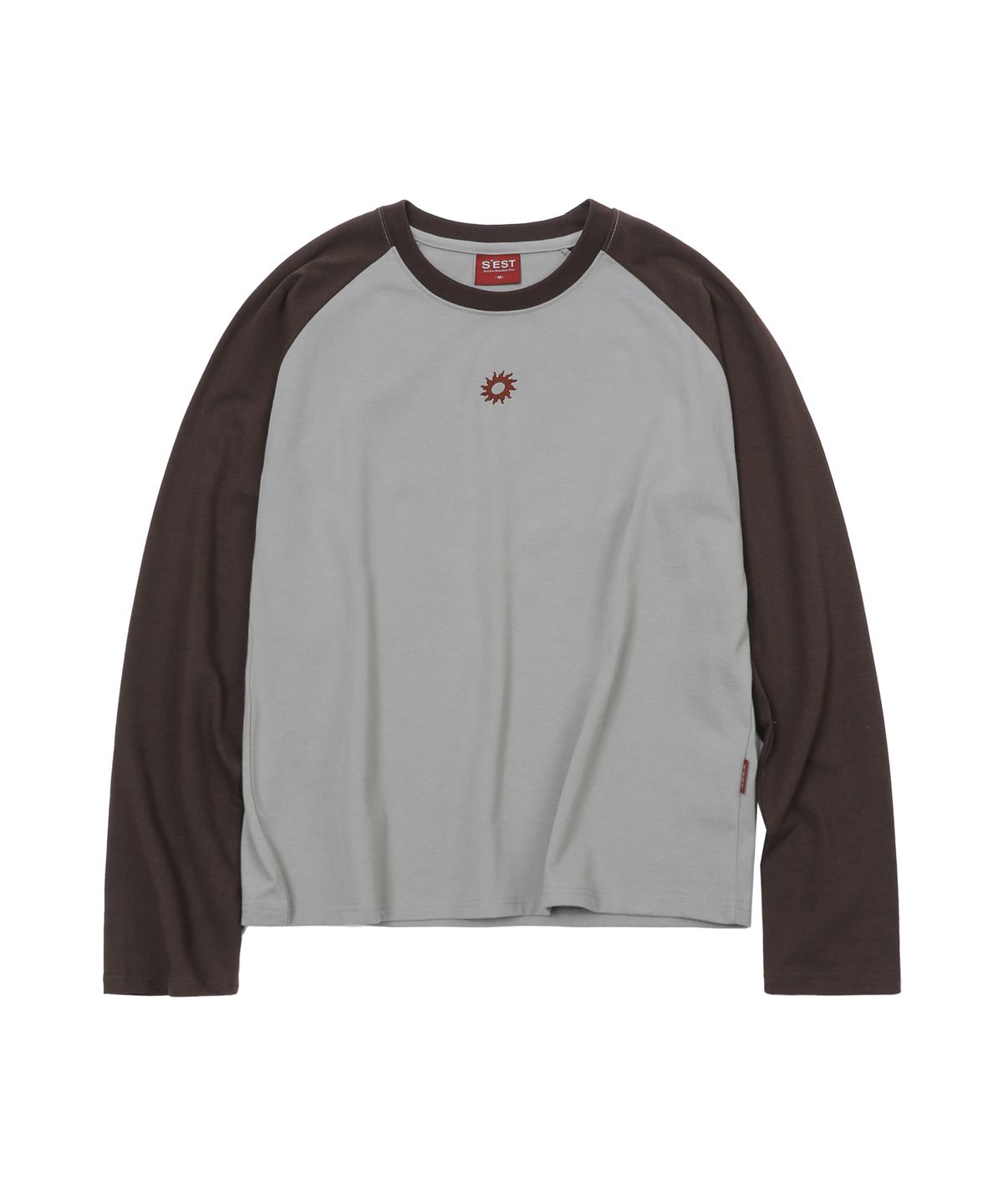 에스이에스티(S'EST) Contrast Raglan Long Sleeve Brown