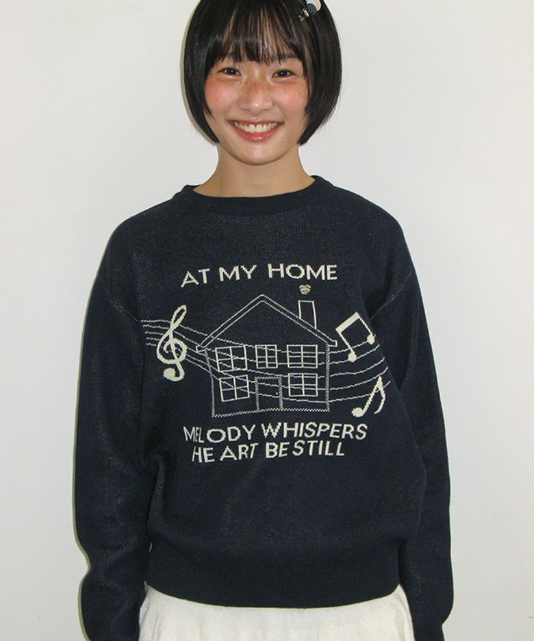 MELODY HOUSE KNIT PULLOVER NAVY