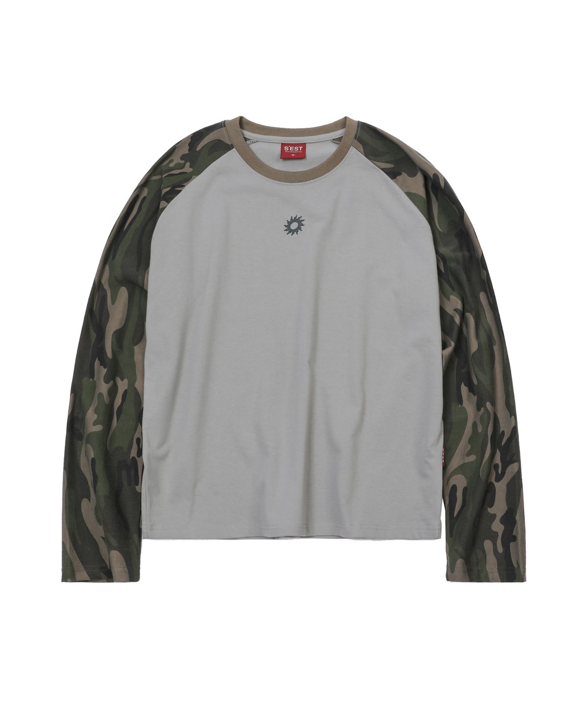 에스이에스티(S'EST) Contrast Raglan Long Sleeve Camo