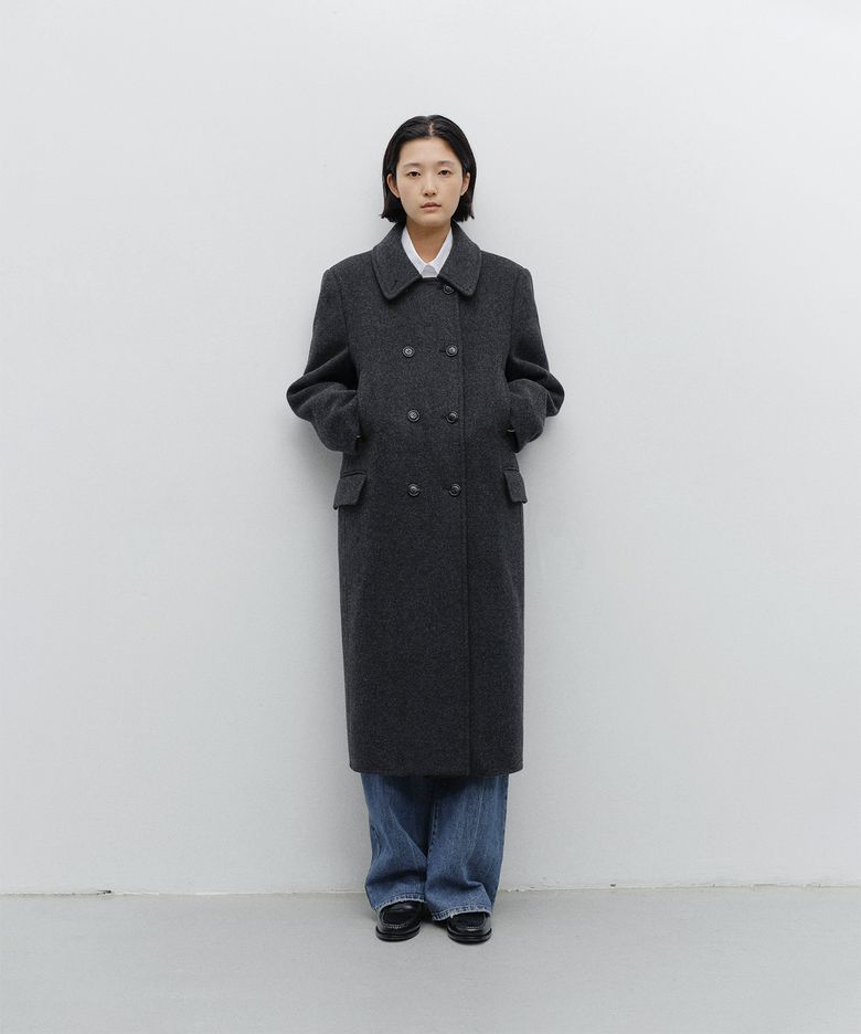 w. Charlotte Pea Coat (Heather Charcoal)