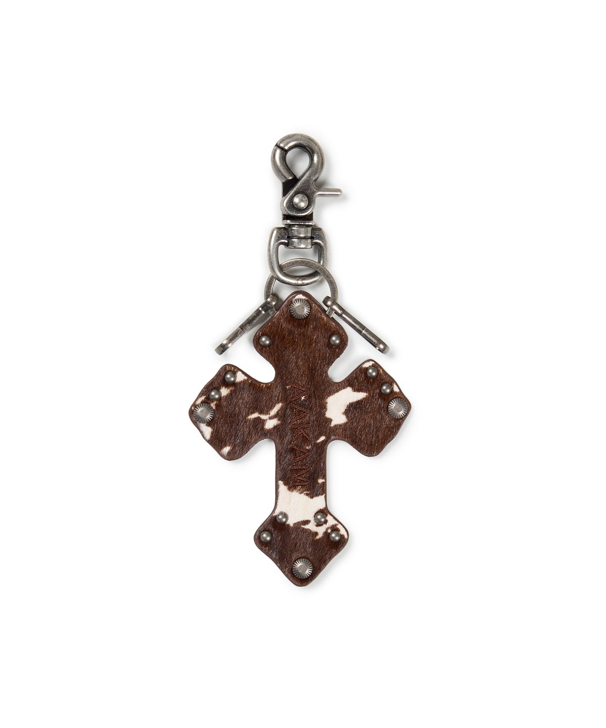 아캄(AAKAM) Calf Hair CROS2 Keyring (Brown)