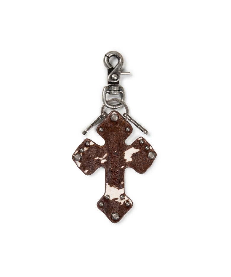 Calf Hair CROS2 Keyring (Brown)