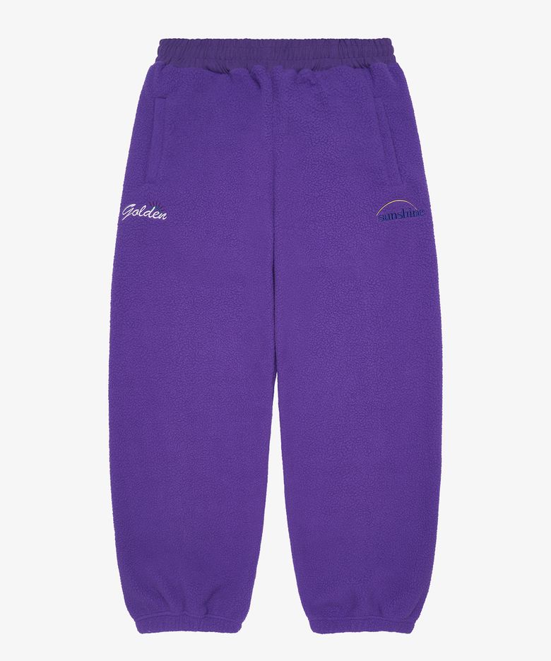 Sherpa fleece jogger pants_Purple