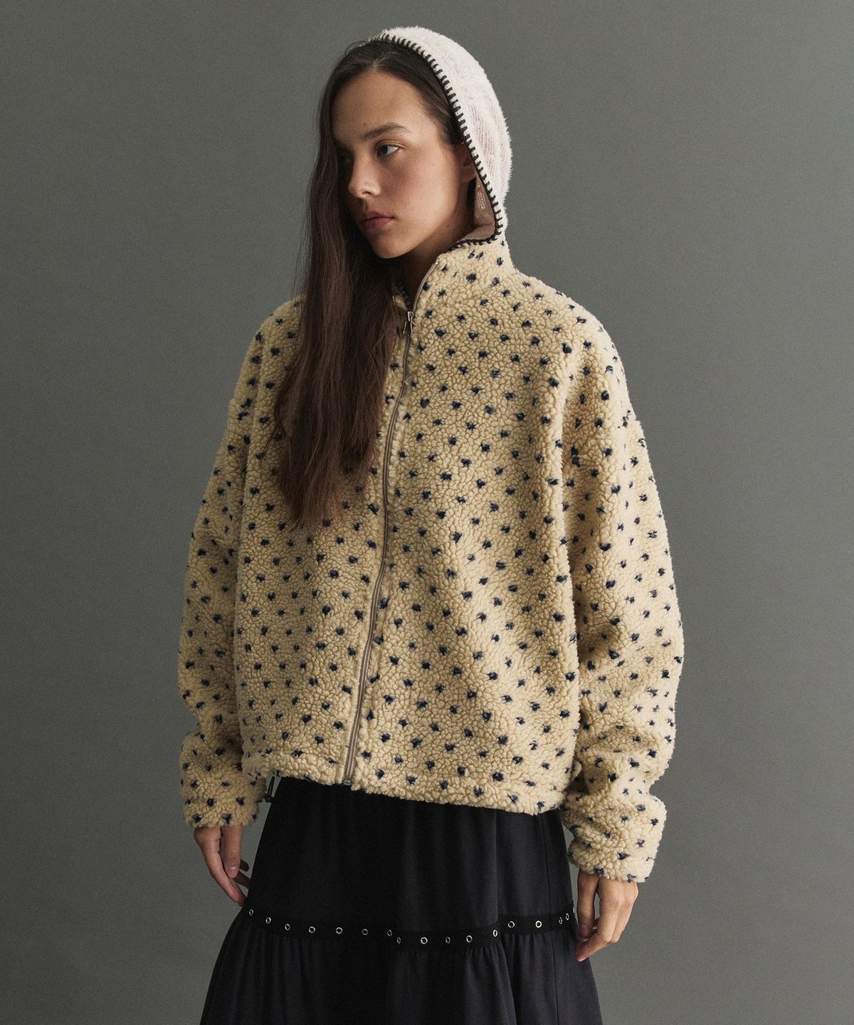 디어스토커(DEARSTALKER) STELLA FLEECE JACKET - DOT BEIGE