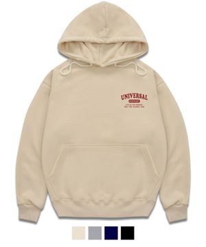 UNIVERSAL 로고 프린팅 오버핏 후드티 4color