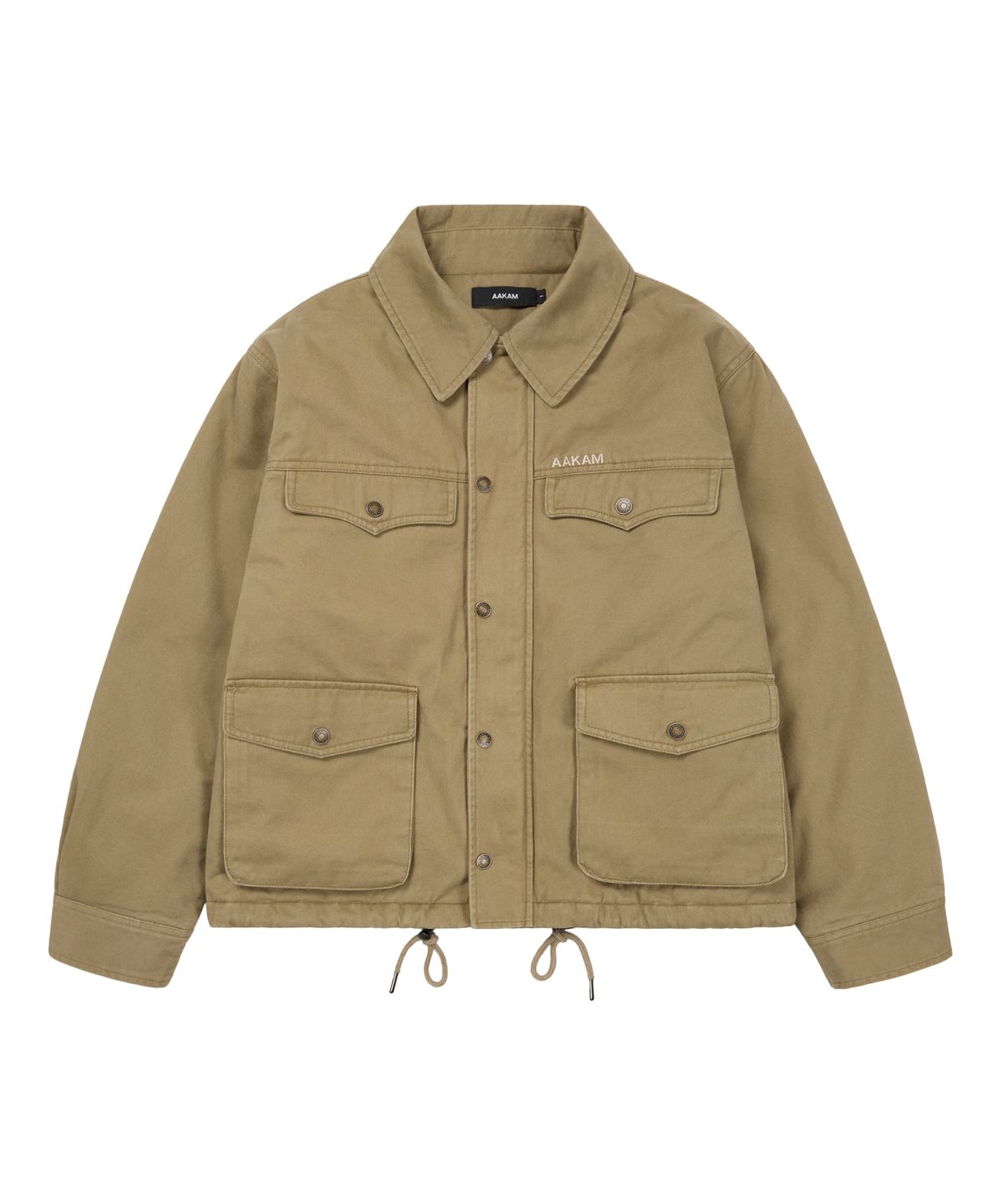 아캄(AAKAM) 4-Pocket Collar Work Jacket (Beige)