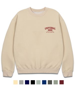 UNIVERSAL 로고 프린팅 오버핏 맨투맨 9color