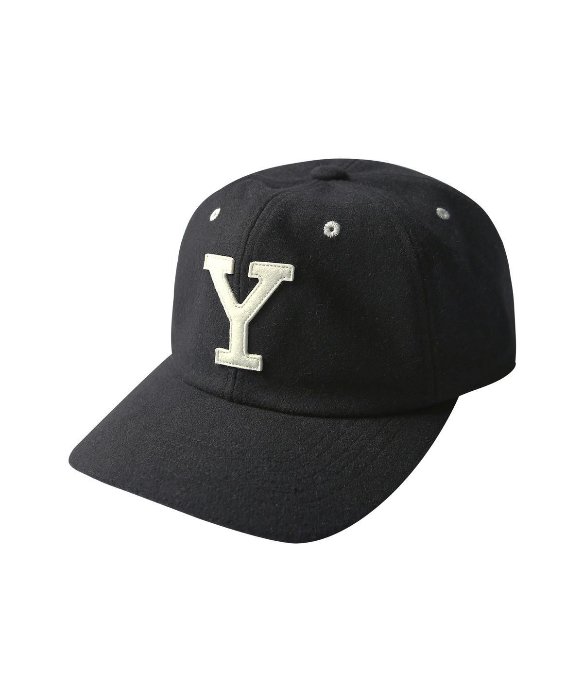 예일(YALE) 울 레더 스트랩 캡_블랙