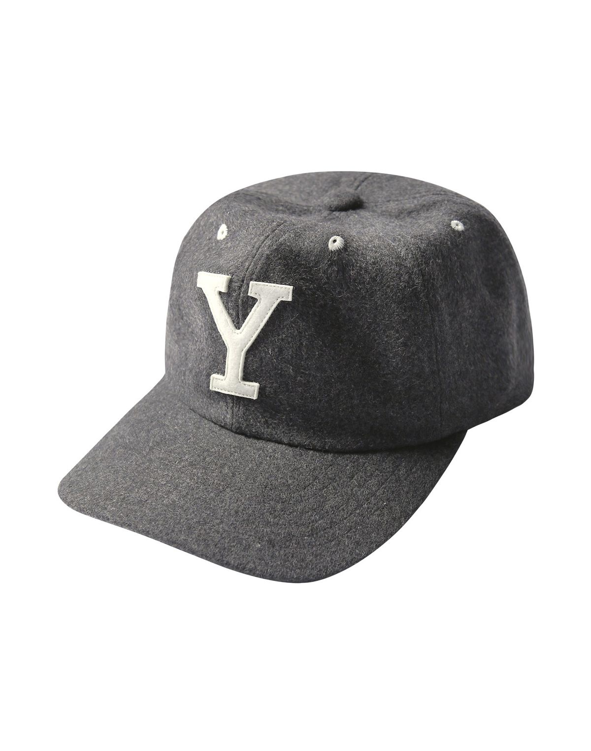 예일(YALE) 울 레더 스트랩 캡_그레이