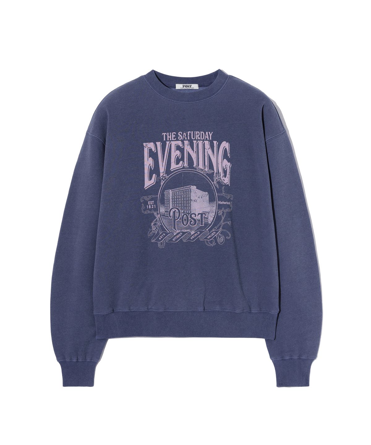 더 새터데이 이브닝 포스트(THE SATURDAY EVENING POST) Art&History Graphic Sweat Shirt_Navy