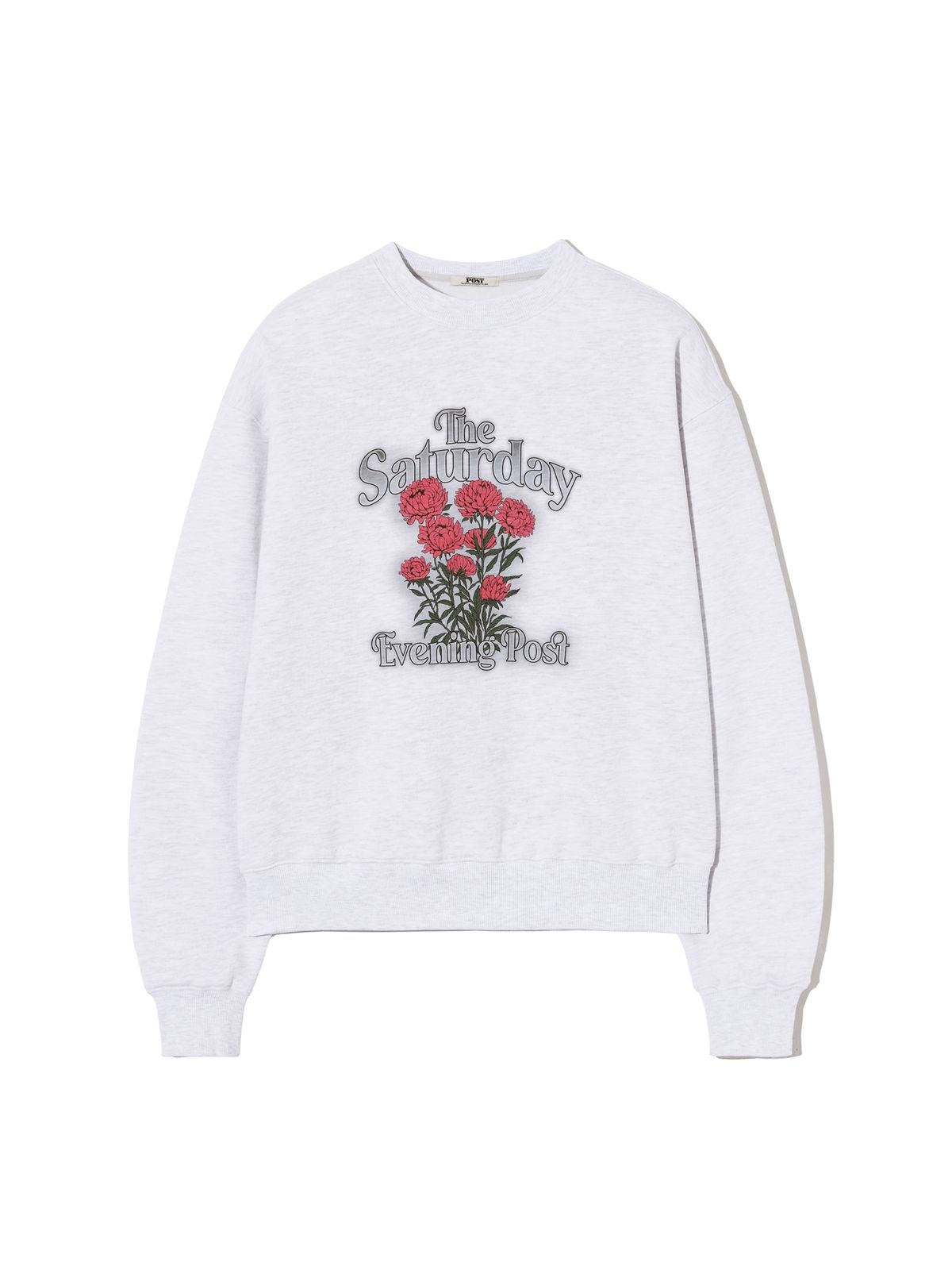 더 새터데이 이브닝 포스트(THE SATURDAY EVENING POST) Flower Graphic Sweat Shirt_Gray