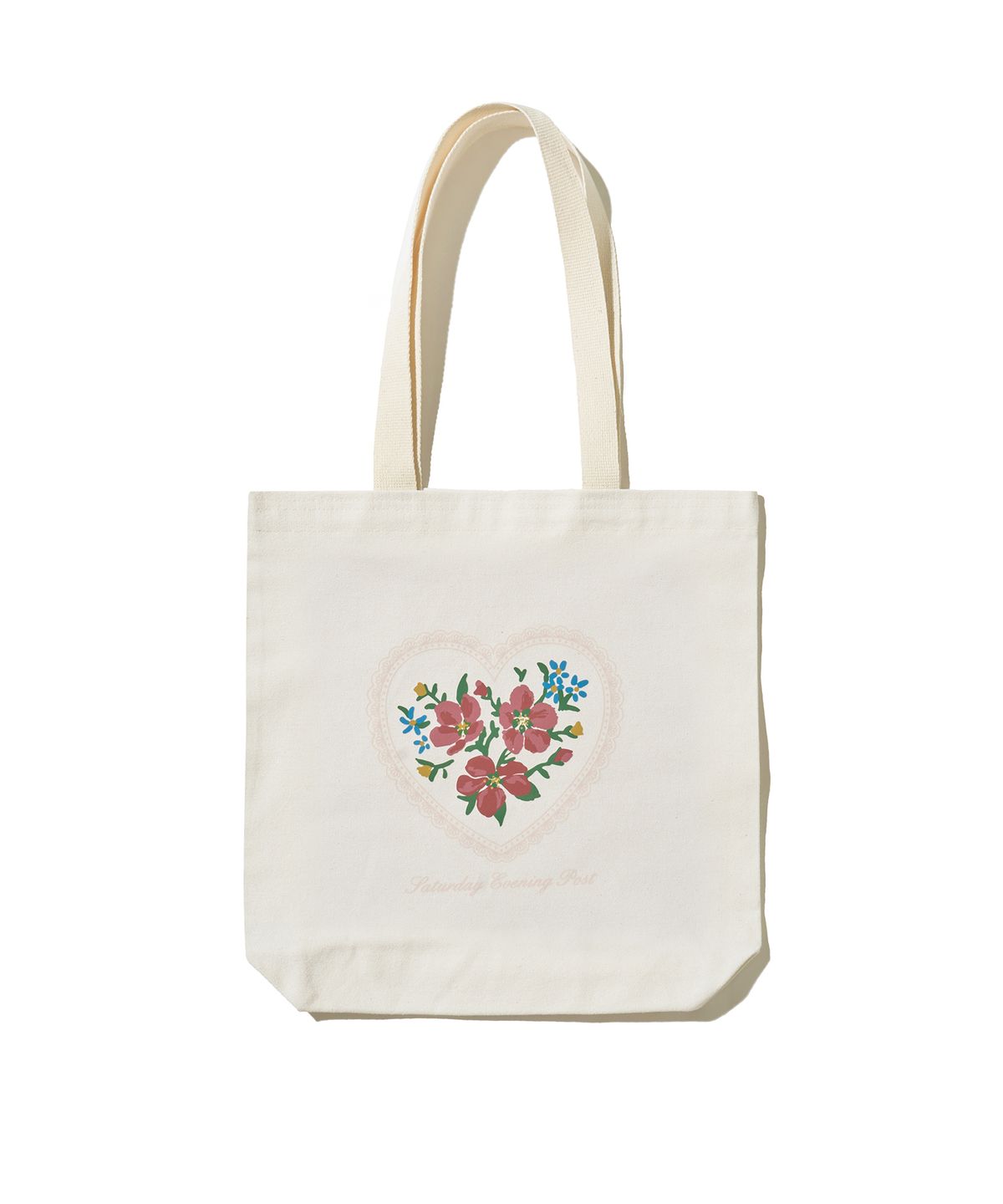더 새터데이 이브닝 포스트(THE SATURDAY EVENING POST) Lace Flower Graphic Eco Bag