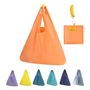 핸드그립 스마일 접이식 장바구니