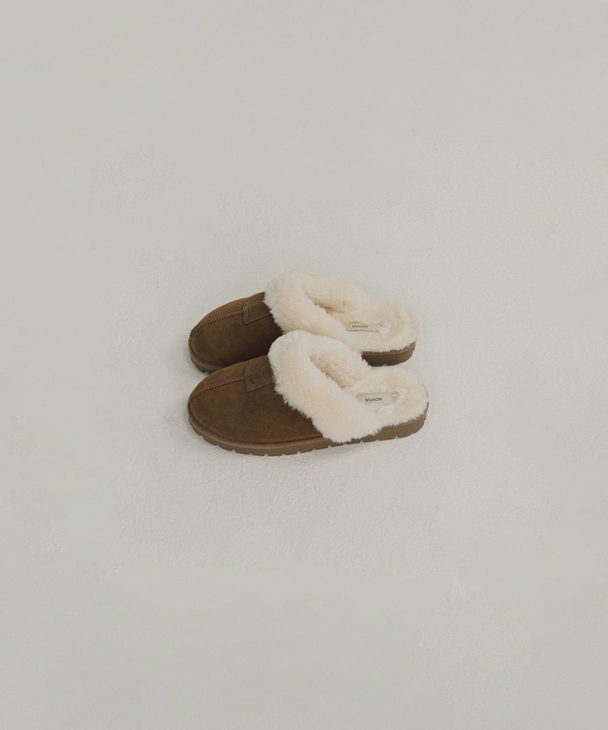 호와스(HOWUS) HOWUS SHEARING SLIPPERS (KHAKI BROWN)