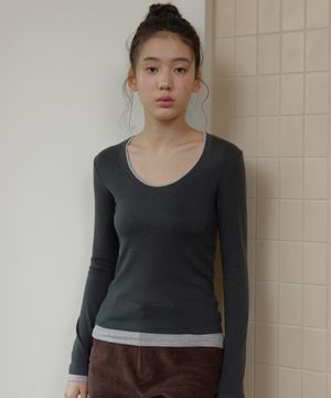 COLOR BLOCK ROUND T-SHIRT(CC)