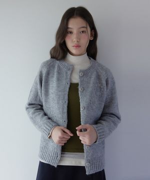 ALPACA FLOWER CARDIGAN(GR)