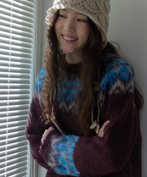 NORDIC BRUSHED ROUND KNIT(WN)