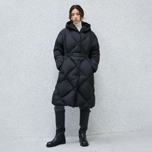 (덕)다이아퀼팅 후디 롱 다운 AR4ENB70