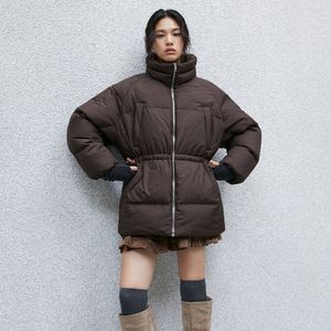 (덕)하이넥니트배색 힙기장 다운 AR4ENB61