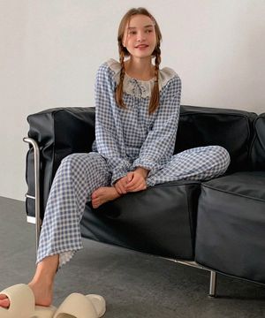 Bonnie Check Pajamas Set (4colors)
