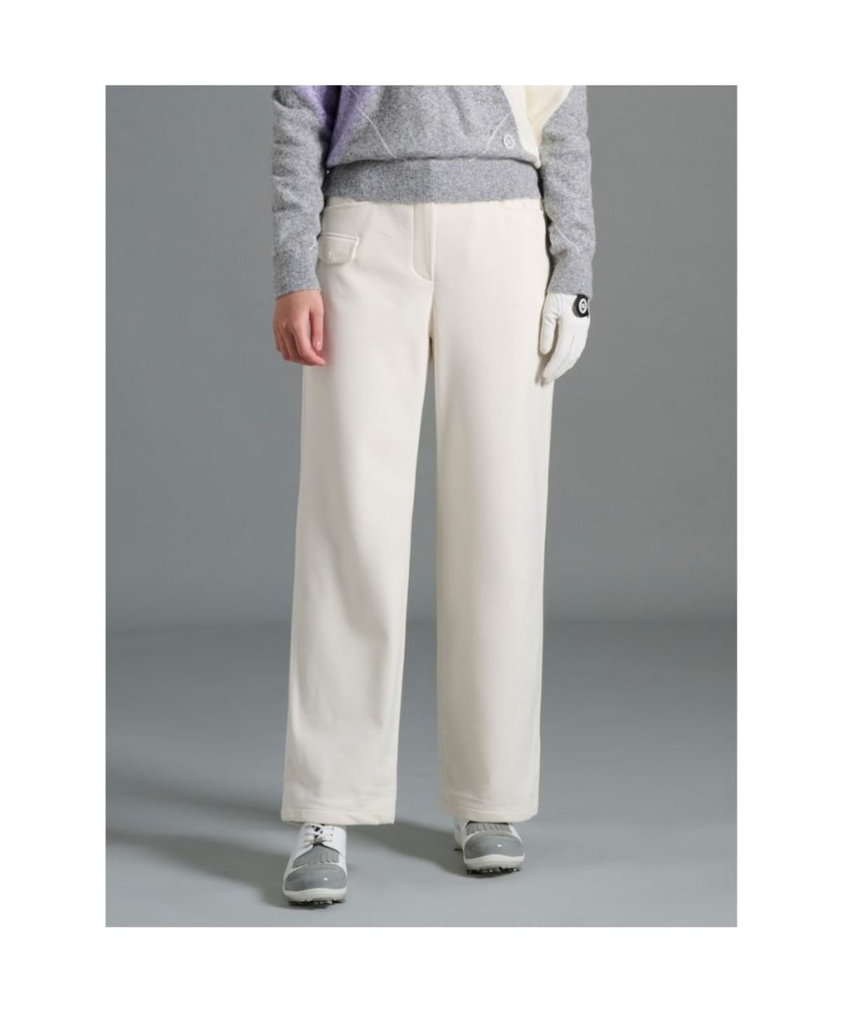 빈폴골프(BEANPOLE GOLF) 여성 코듀로이 와이드 팬츠 - 아이보리