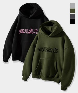 [짐웨어] 헤비 관요성지 로고 빅 오버핏 후드티 (4컬러)