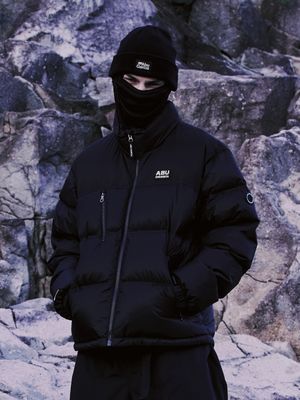 하이넥 스포티 다운 자켓 BLACK