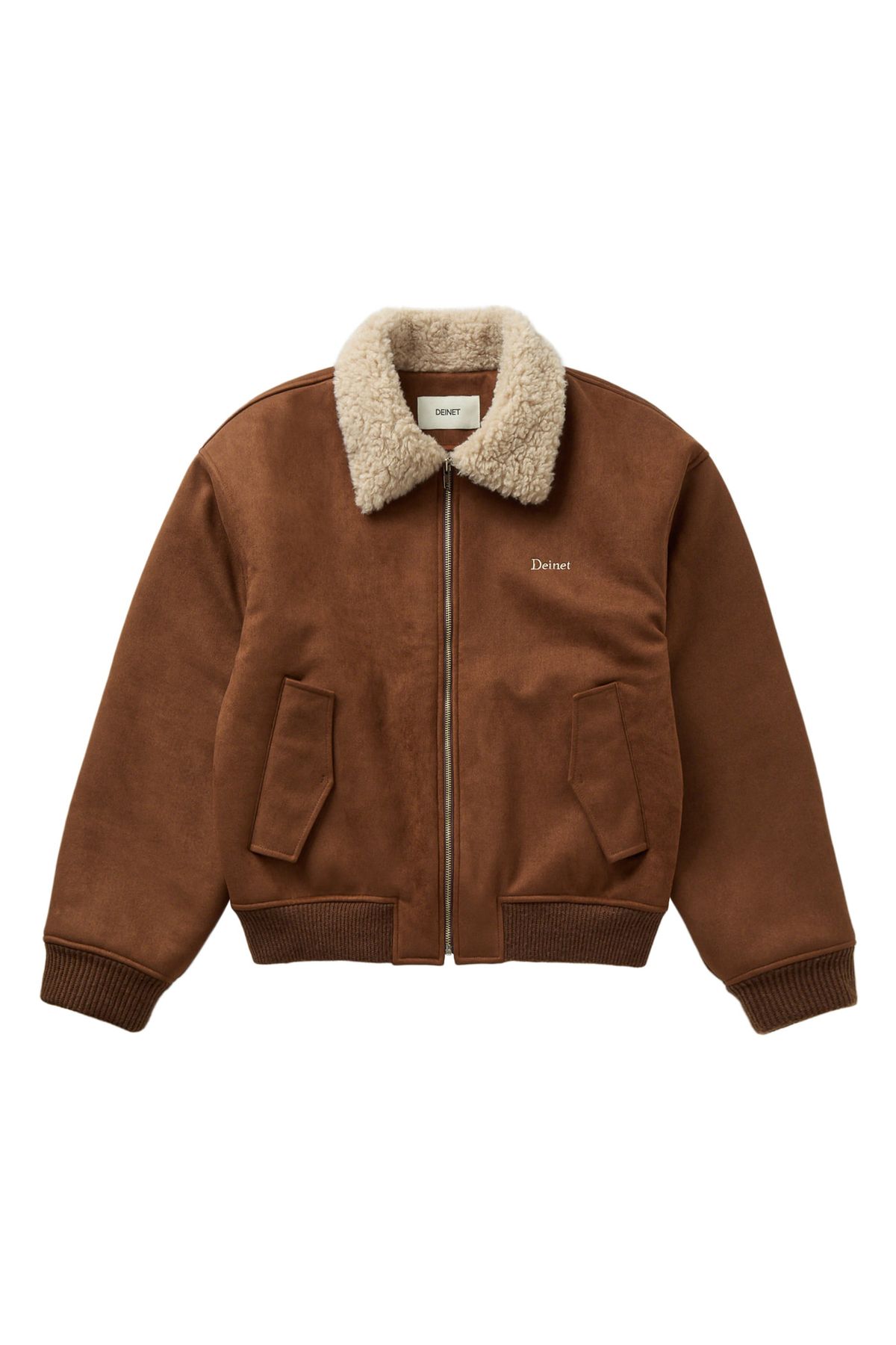 다이닛(DEINET) FAUX SUEDE FUR MUSTANG JACKET IN CAMEL