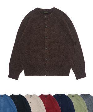 (UNISEX) 울 블렌드 라운드 니트 가디건 (8컬러)