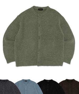 (UNISEX) 울 라운드 레스 니트 가디건 (5컬러)