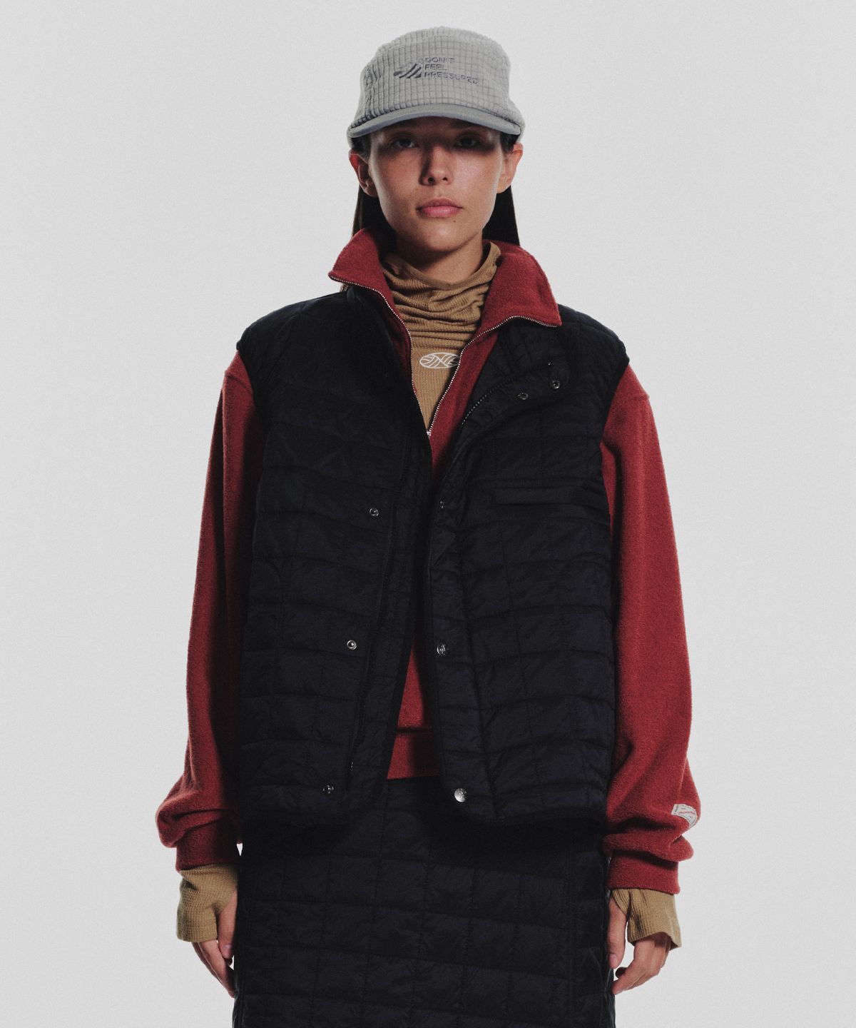 미나수(MENASOO) MNS Line Quilting Vest_Black