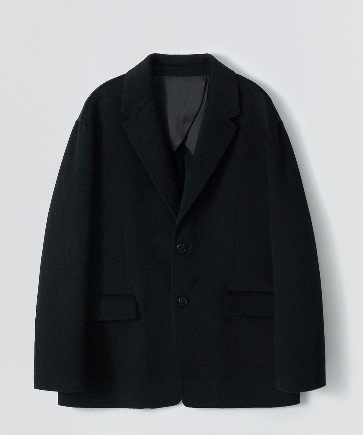 이지오(EZIO) Cashmere Blend Handmade Single Jacket_Black