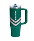 퀜처 프로투어 플립 스트로 텀블러 887ml 에메랄드 쉐브론