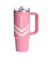 퀜처 프로투어 플립 스트로 텀블러 887ml 플루메리아 쉐브론