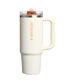 퀜처 프로투어 플립 스트로 텀블러 887ml 크림 에프리콧 쉐브론
