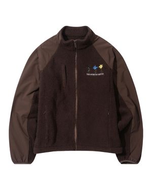 FLEECE RAGLAN FULL ZIP-UP (BROWN)