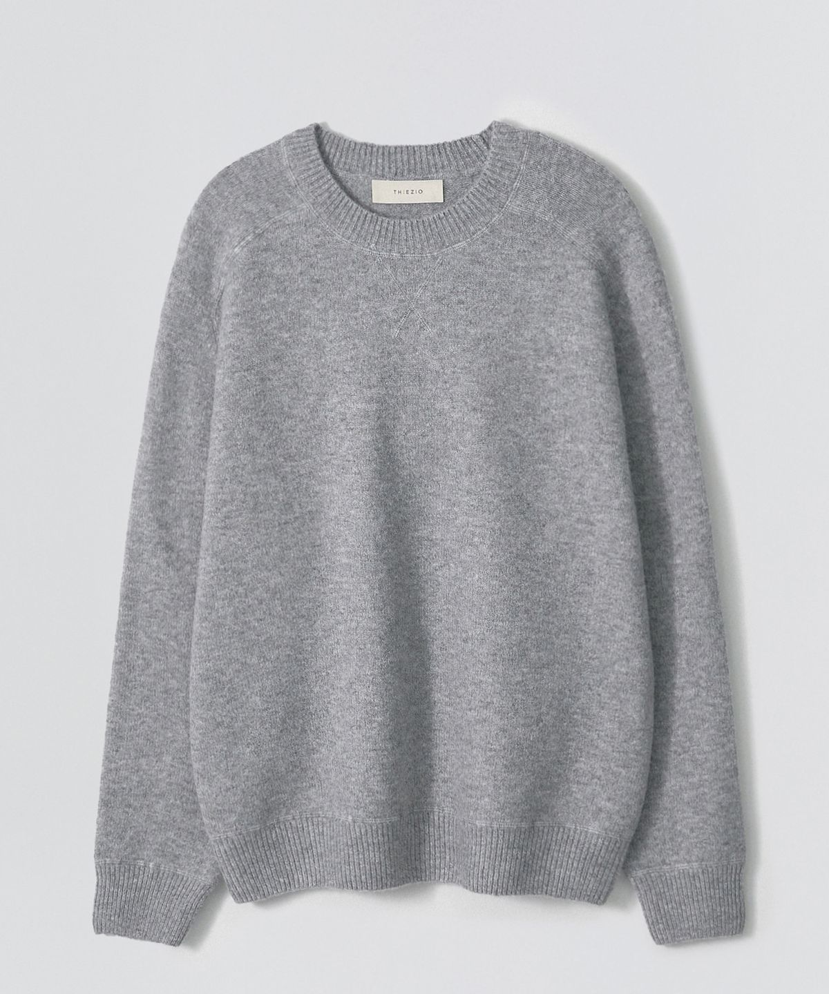 이지오(EZIO) Plain Round Knit_Melange Grey