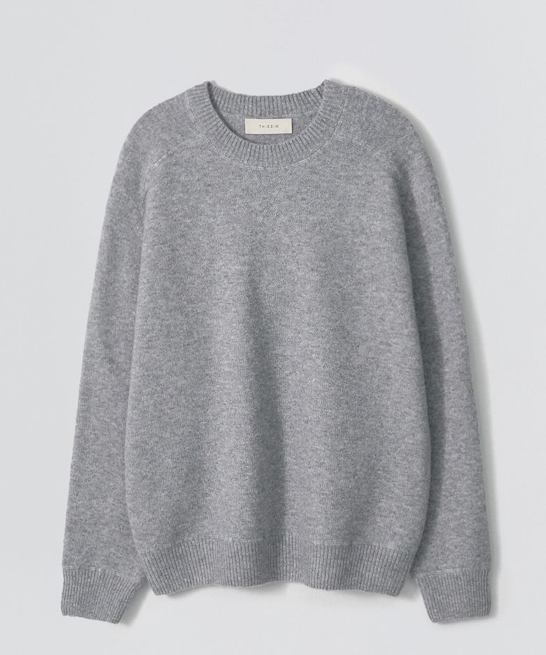 Plain Round Knit_Melange Grey